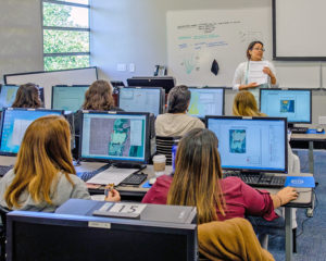 Guevara instructing a gis training for professionals