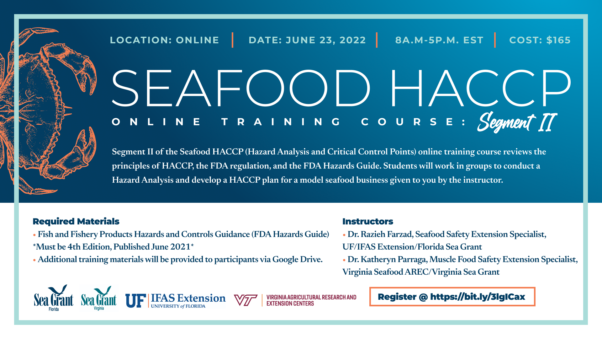 seafood haccp online training course segment II promotional graphic